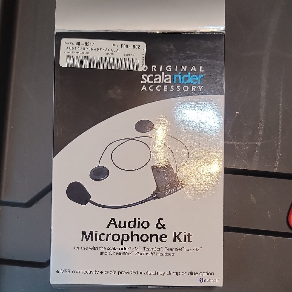Cardo scala rider audio and microphone kit for motorcycle helmet new in box
